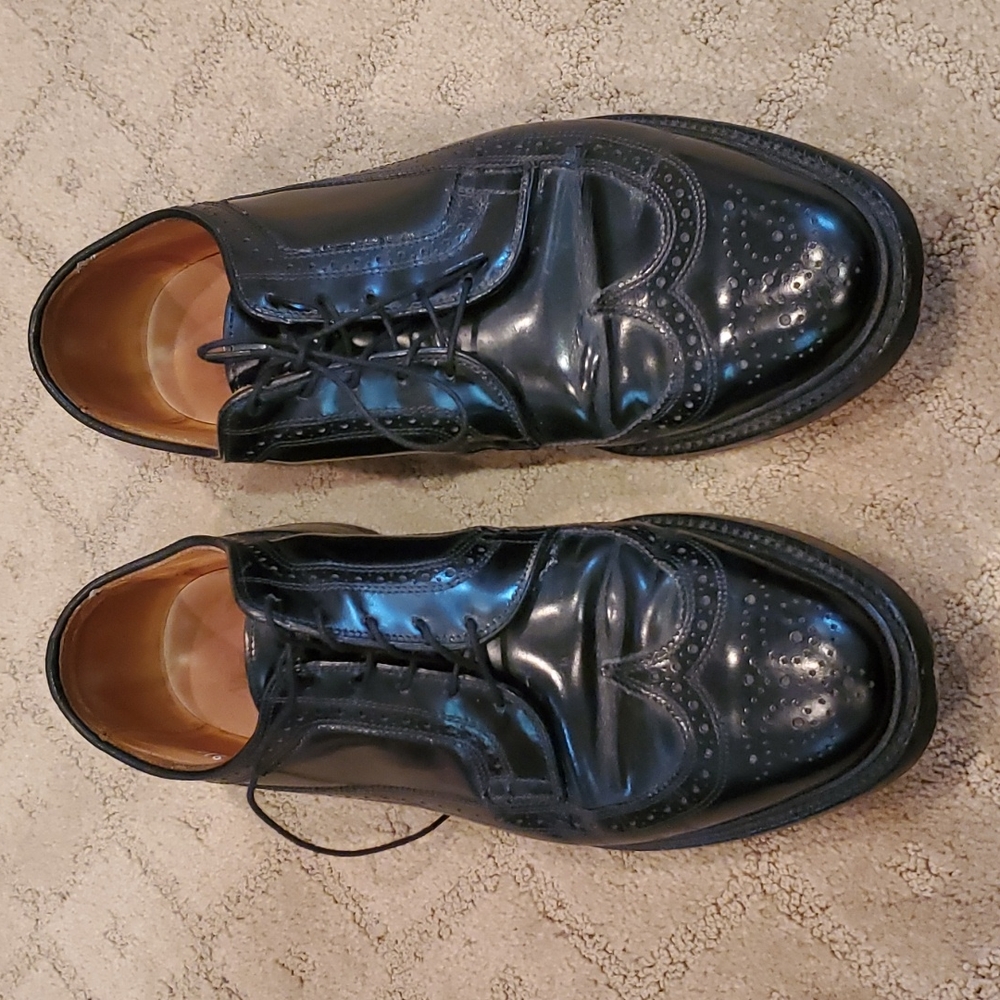 Allen Edmonds MacNeil 11D black wingtip blucher/derbys